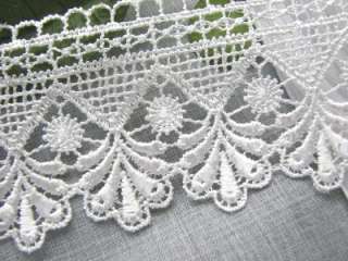 LONG~ Venise Lace Trim~Shell~White~ 3yds ~Victorian Curtain ~Lampshade 