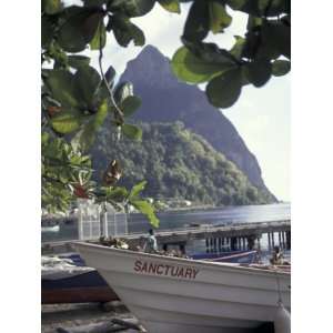  View of Gros Piton on Soufriere, St. Lucia, Caribbean 