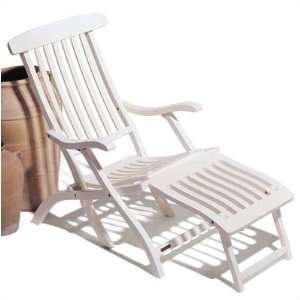  White Jutlandia Steamer Chair Patio, Lawn & Garden