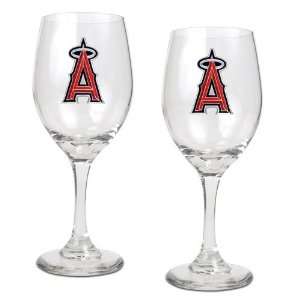   Angels MLB 2pc Wine Glass Set   Primary Logo