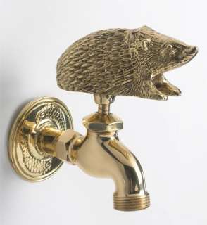 The Emporium   Outdoor Garden Ornamental Water Tap   Brass Hedgehog