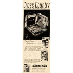   Ad Hartmann Cross Country Luggage Trunks Suitcases   Original Print Ad
