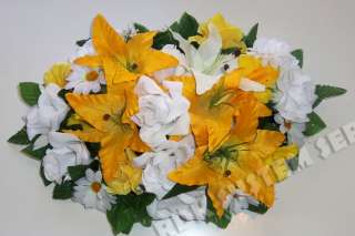   White Silk wedding flower lot, topiary, centerpiece bouquets +  