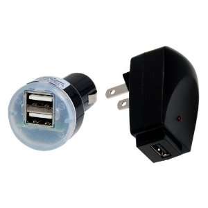  USB Car + Wall AC Travel Charger for iPad & Other Tablet PC 