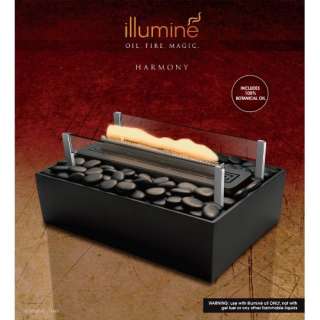    Homedics Illumine Harmony Luminous Tabletop Fireplace, Black