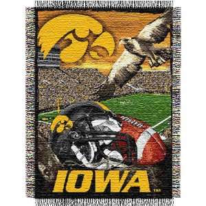   University of Iowa Hawkeyes Throw   Woven Tapestry