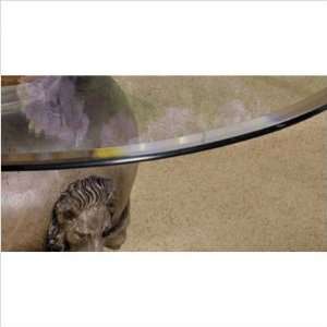  48 in. Diameter Glass Table Top  10mm thick with Wave Edge 