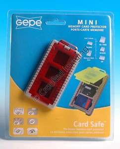 Gepe Memory Card Safe Mini Waterproof Sd, XD Case  Red  