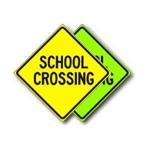 com Metal traffic Sign 24x24 Diamond Shaped School Crossing, Sign 