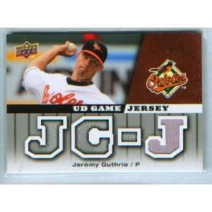 Jeremy Guthrie 2009 Upper Deck Baseball UD Game Jersey 3 