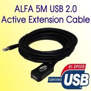  ALFA 5M 16ft USB 2.0 A to A Extension Extender Cable 