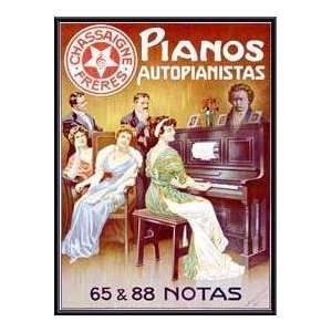   Pianos Autopianistas/Chassaigne   Artist Vintage  Poster Size 36 X