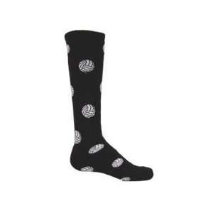  Volleyball Pattern Socks / Black