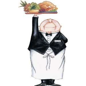 Life Size Waiter   Guillaume (Can be Personalized) Peel and Stick Wall 