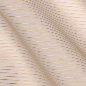  P Kaufmann 118 Sheers Piazza Stripe Metallic Gold Fabric 
