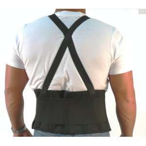  Back Support Belt with Suspenders   Taper Front   XL