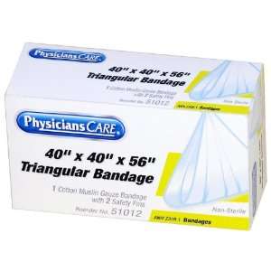 Physicians Care Triangular Cotton Muslin Fabric Bandage With Safety 
