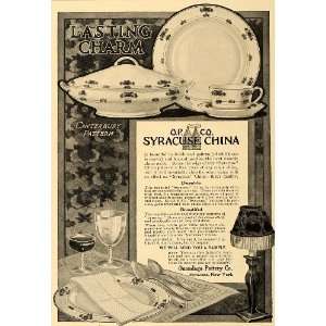  1913 Ad Onondaga Serving Dish Pottery Syracuse China Plate 
