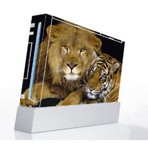  Nintendo Wii Skin Decal Sticker   Lion and Tiger Friends 