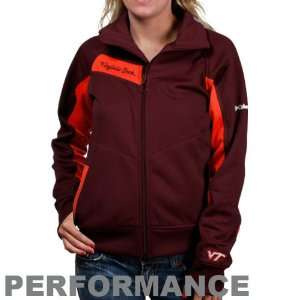   Hokies Womens Velocity Trackster Jacket   Maroon