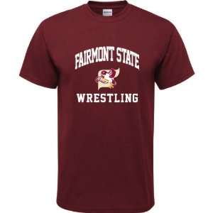   Falcons Maroon Youth Wrestling Arch T Shirt